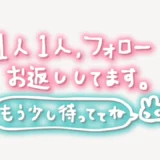 「１人１人フォローお返ししてます」手書き風スタンプ
