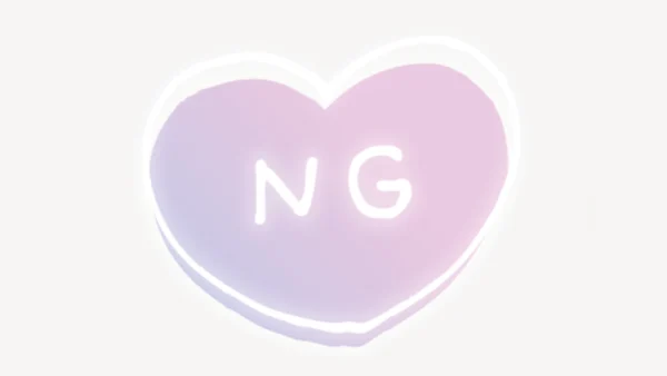 「NG」ハート型スタンプ