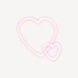 ダブルハート[ピンク]スタンプ
