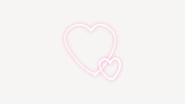 ダブルハート[ピンク]スタンプ