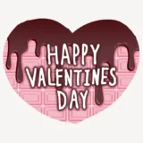 HAPPY VALENTINES DAY手書き風スタンプ