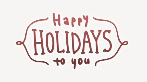 Happy HOLIDAYS to you手書き風スタンプ