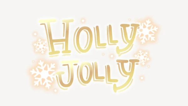 HOLLY JOLLY手書き風スタンプ