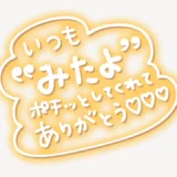 「いつも”みたよ”ポチッとしてくれてありがとう♥」手書き風スタンプ